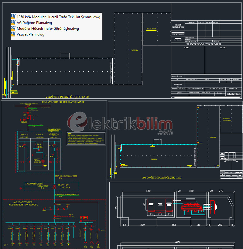 1250 kVA Trafo Tek Hat Şeması ve AG Dağıtım Projesi.jpg