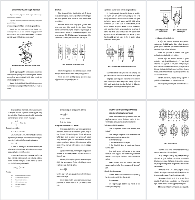 AC ve DC Motorlarının Çalışma Prensipleri