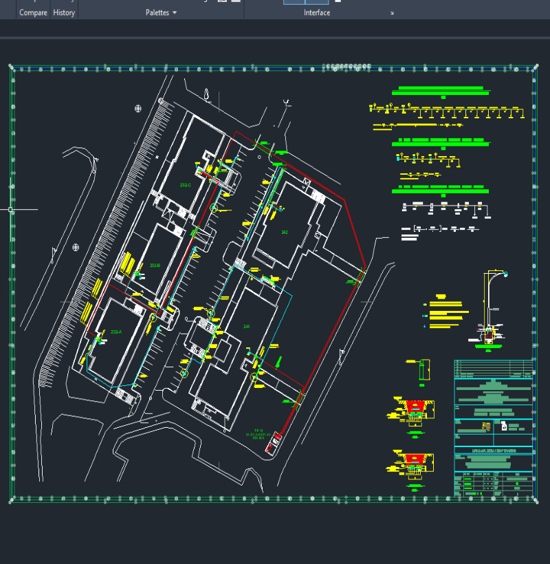 AutoCAD ile Hazırlanmış Çevre Aydınlatma Projesi