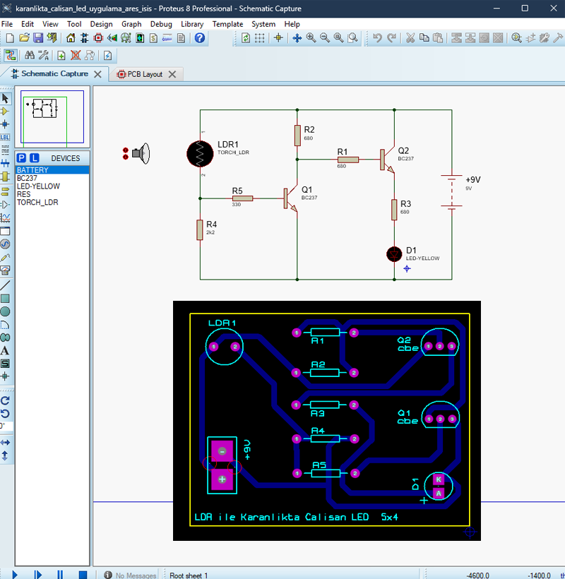 LDR ile Karanlıkta Çalışan LED Uygulaması
