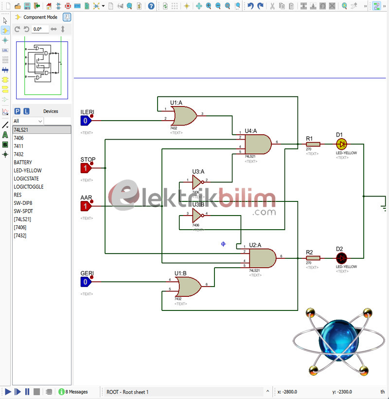 Lojik Kapılar ile İleri Geri Motor Kontrolü