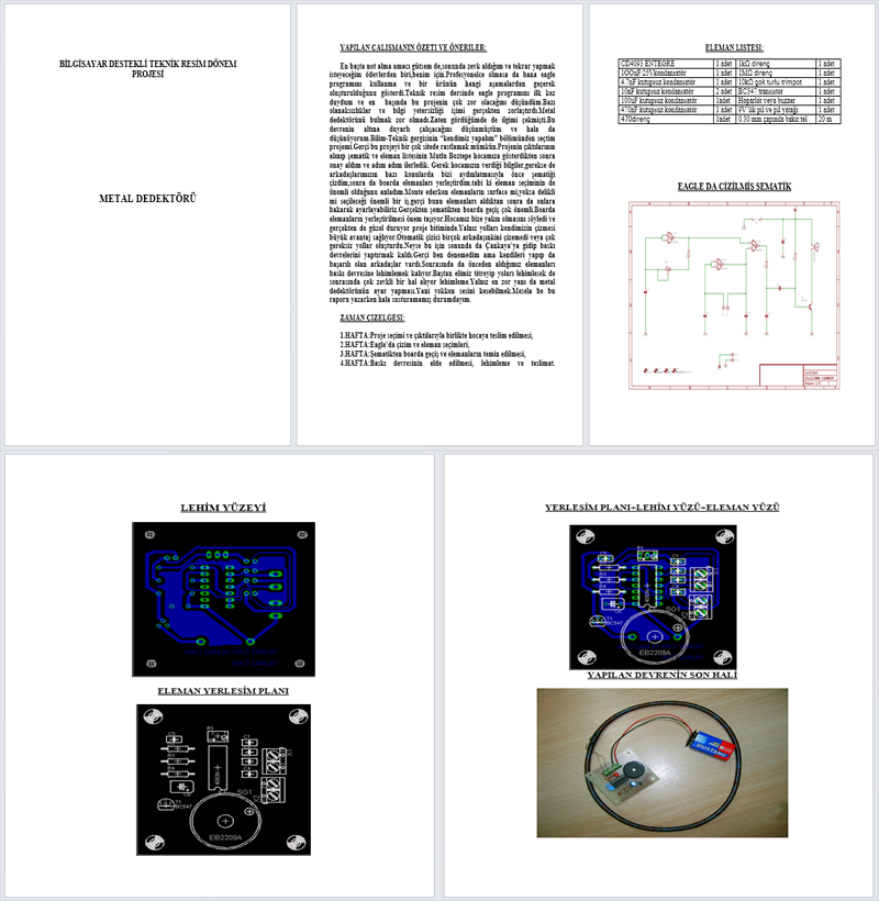 Metal Dedektörü Uygulama Projesi