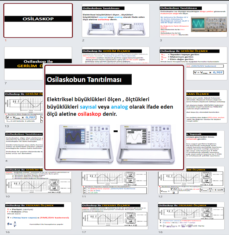 Osiloskop Sunumu
