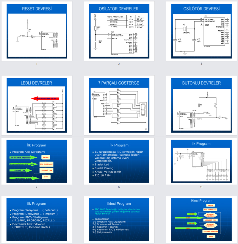 Pic Temel Devreler Ve Tasarım Adımları