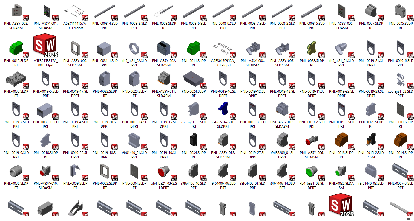 PLC Kontrol Paneli SolidWorks Çizimi.png