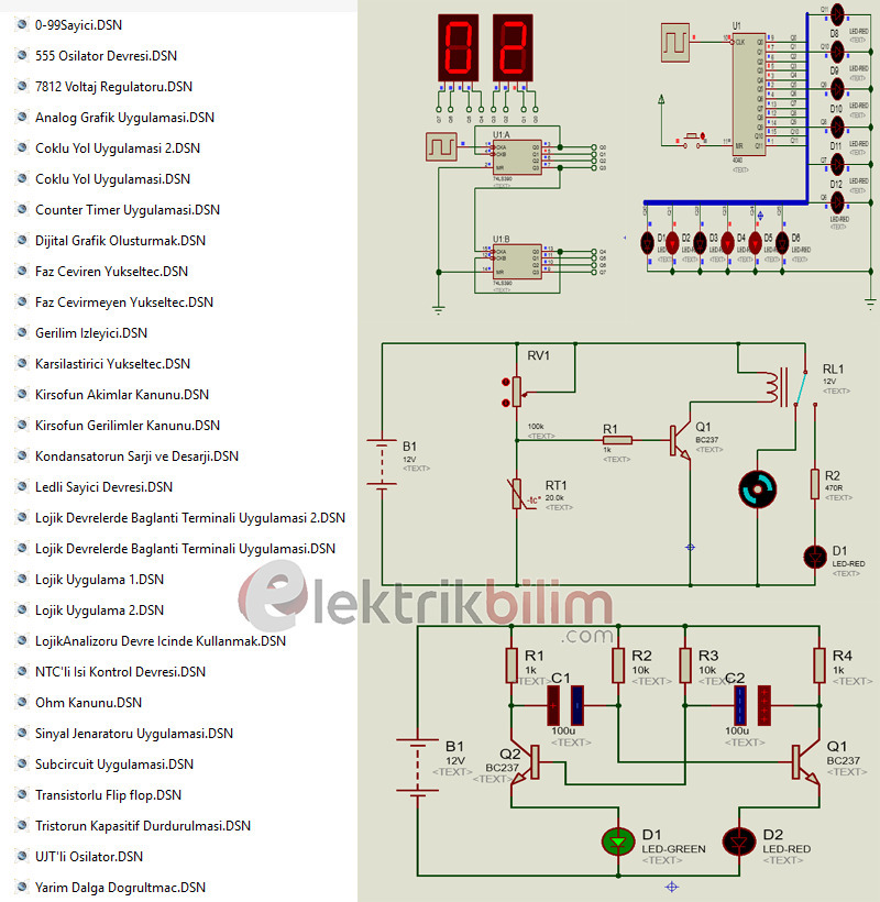 Proteus İsis Elektronik Uygulama Devreleri