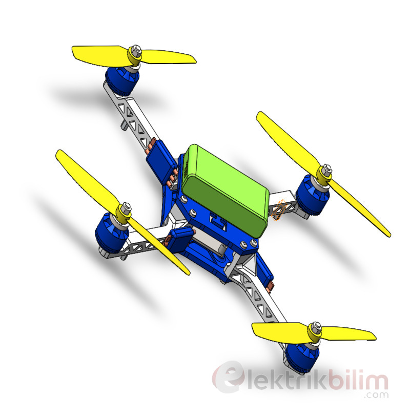 SolidWorks Drone Quadcopter Çizimi