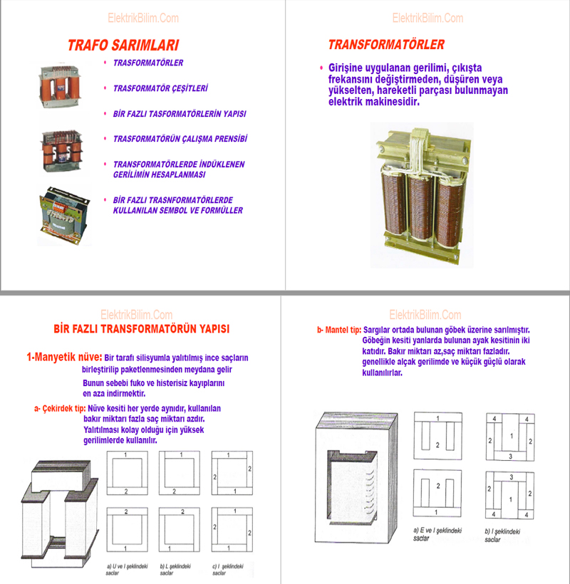 Transformatör Sarımları, Hesaplamaları ve Makara Yapımı
