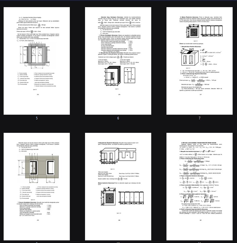 Transformatör Sarımları ve Örnek Hesaplamalar
